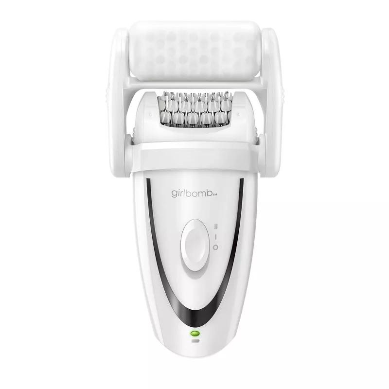 Conair GIRLBOMB Rechargeable Epilator with Adjustable Ice Roller for Smooth and Soft Skin, Hair Removal Device, Epilator for Women, Women’s Shaver and Trimmer Kit - GBE20