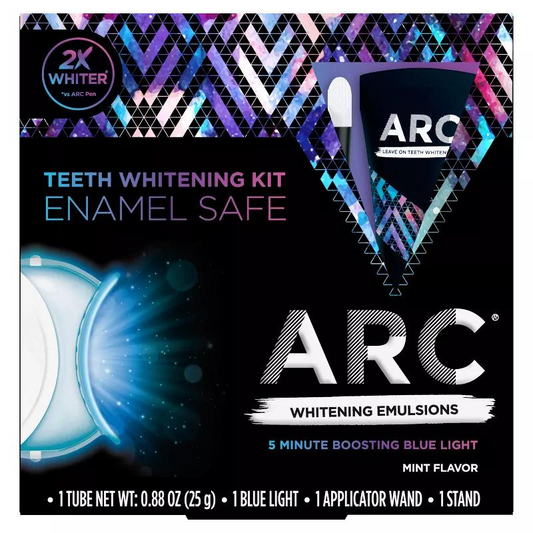 ARC Emulsion Leave-On Tooth Whitening System with Applicator, Stand and LED, 0.88oz New Sealed