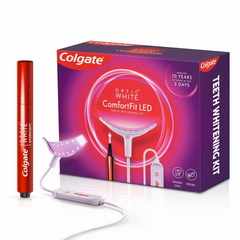 Colgate Optic White ComfortFit LED Teeth Whitening Kit, Smartphone-Powered Teeth Whitening Kit, Enamel-Safe