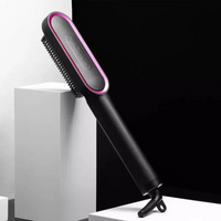 TYMO Ring Hair Straightening Brush, Hair Straightening Comb Anti-Scald Design For Women HC 100 Black