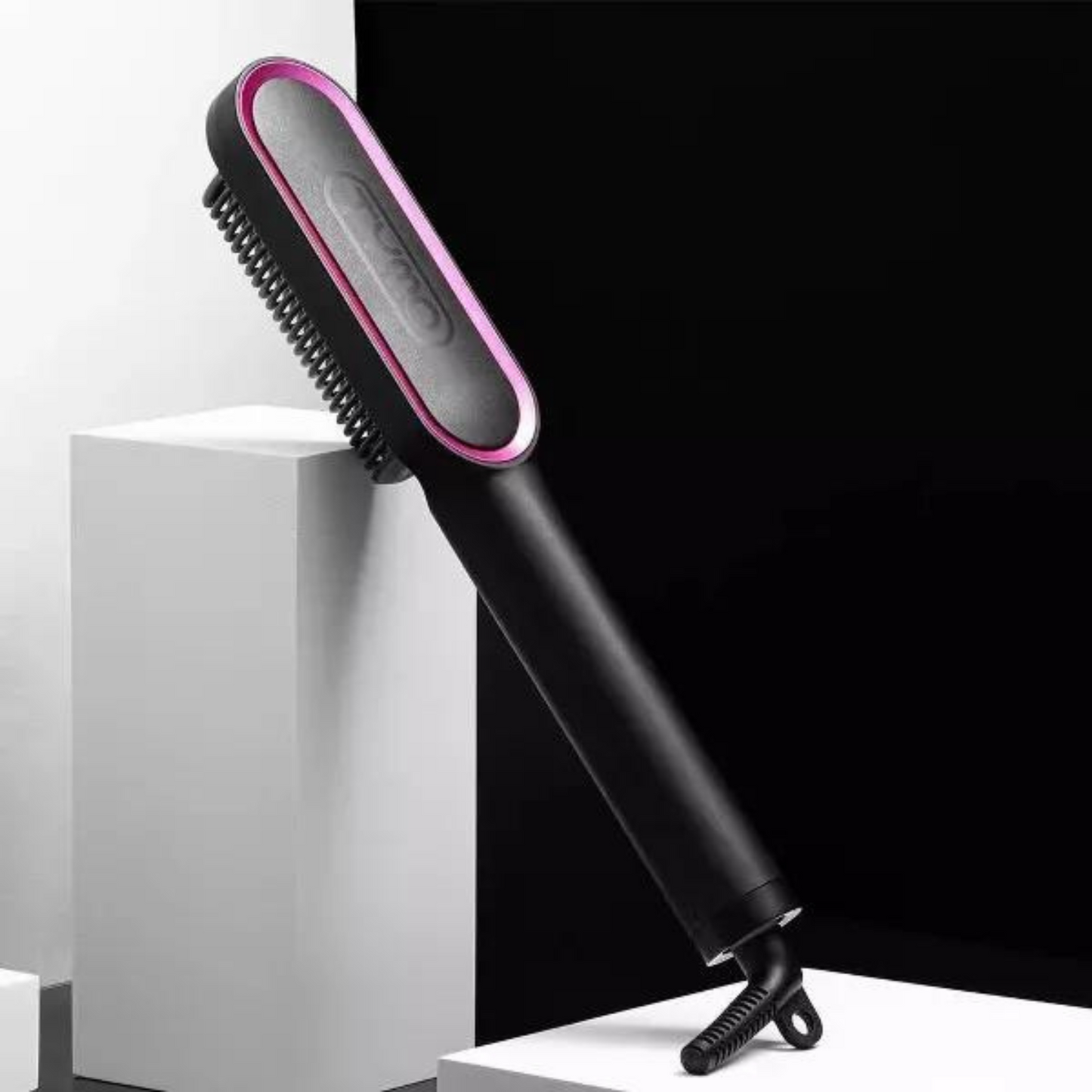 TYMO Ring Hair Straightening Brush, Hair Straightening Comb Anti-Scald Design For Women HC 100 Black