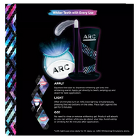 ARC Emulsion Leave-On Tooth Whitening System with Applicator, Stand and LED, 0.88oz New Sealed