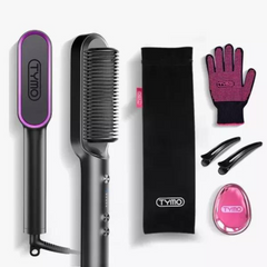 TYMO Ring Hair Straightening Brush, Hair Straightening Comb Anti-Scald Design For Women HC 100 Black