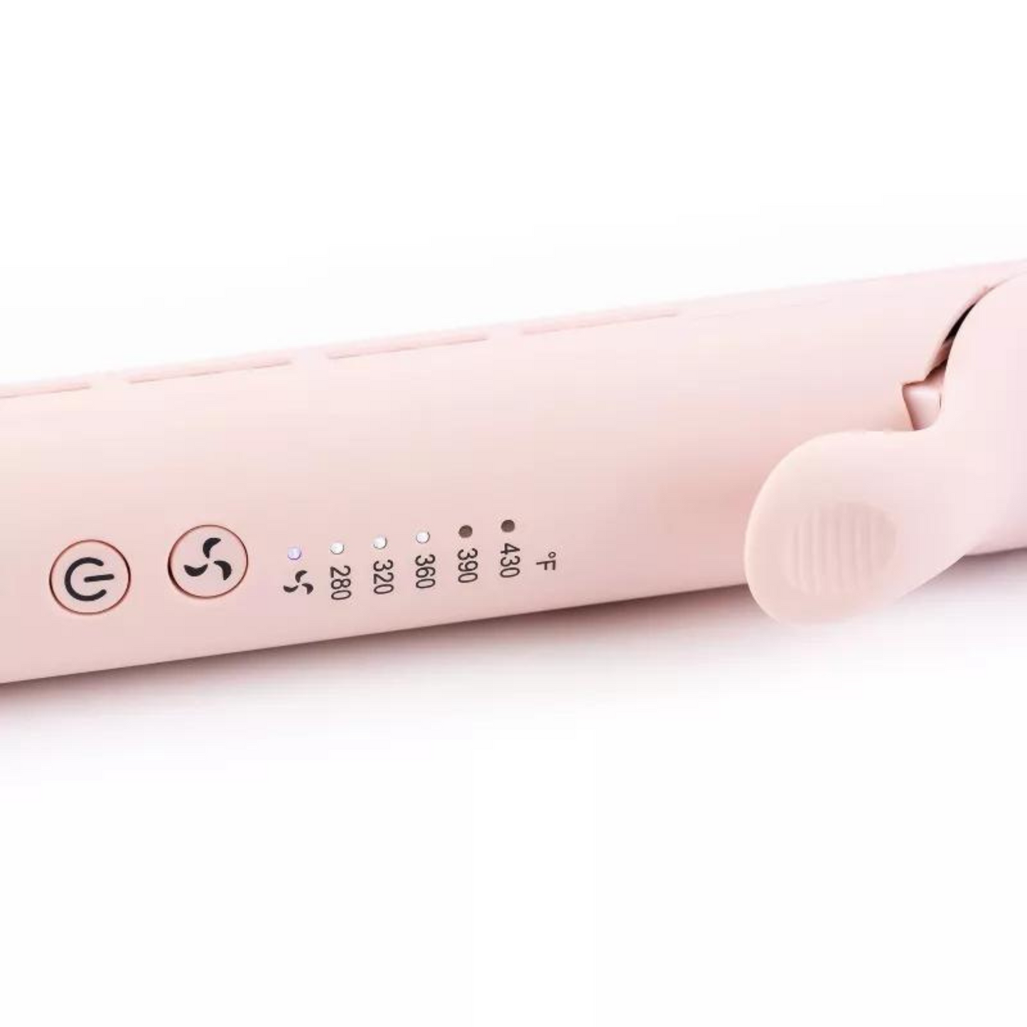 L'ANGE HAIR Le Duo Standard 360° Airflow Styler 2-in-1 Curling Wand & Titanium Flat Iron Hair Straightener Professional Hair Curler with Cooling Air Vents Dual Voltage & Adjustable Temp (Blush)